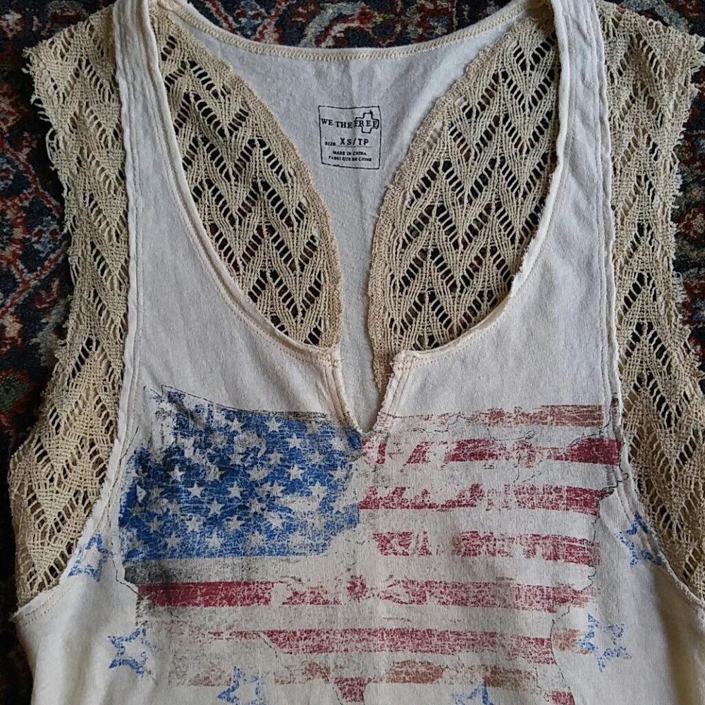 Free People America Crochet Detail Tank - Picture 5 of 8